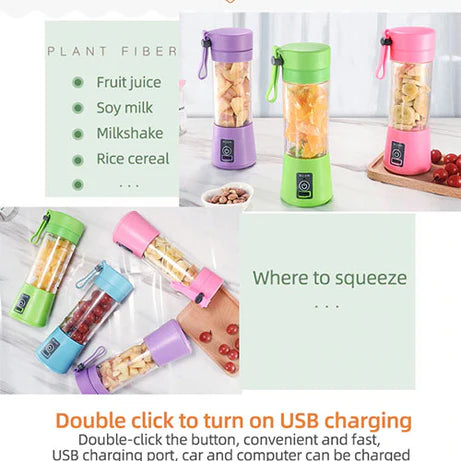6 Blade Portable Electric juicer blender