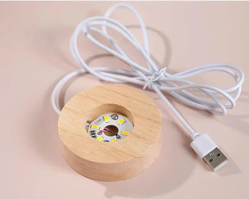 3D Crystal Ball Night Light Lamp