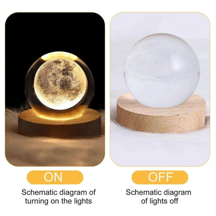 3D Crystal Ball Night Light Lamp