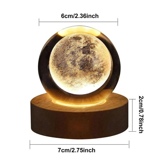 3D Crystal Ball Night Light Lamp