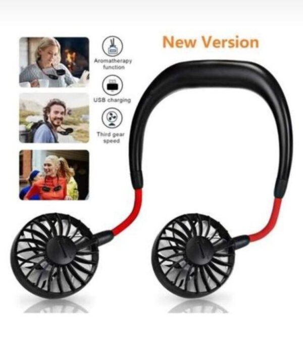 Hanging Neck Fan Dual Rechargeable Cooling