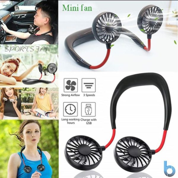 Hanging Neck Fan Dual Rechargeable Cooling