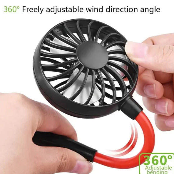 Hanging Neck Fan Dual Rechargeable Cooling