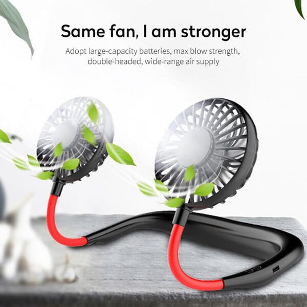 Hanging Neck Fan Dual Rechargeable Cooling
